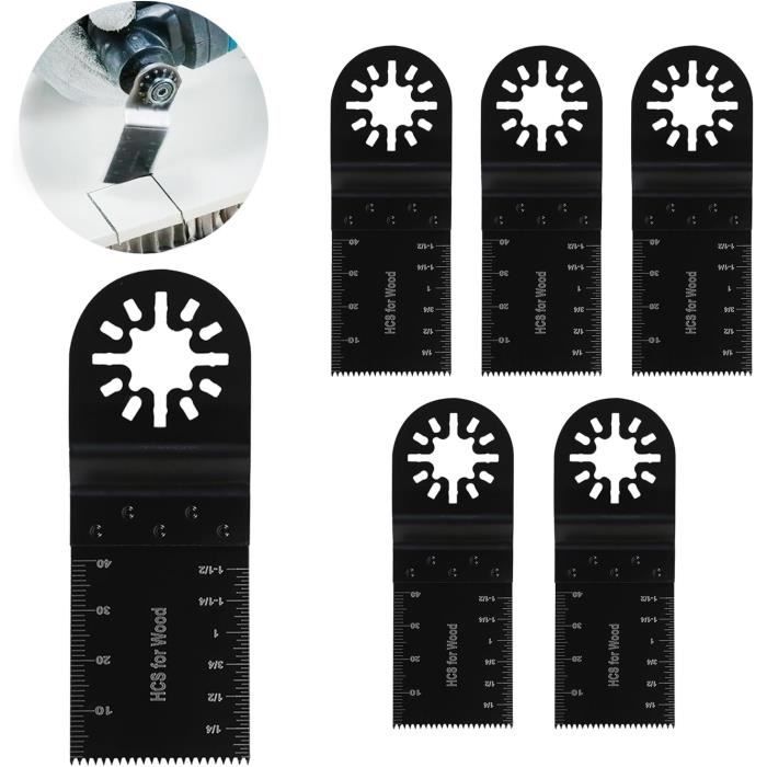 Lames Multi-outils Trend – Lot De 5 – 68 Mm Denture Japonaise – Coupe Rapide Bois Et Plâtre – Compatible Marques Principales