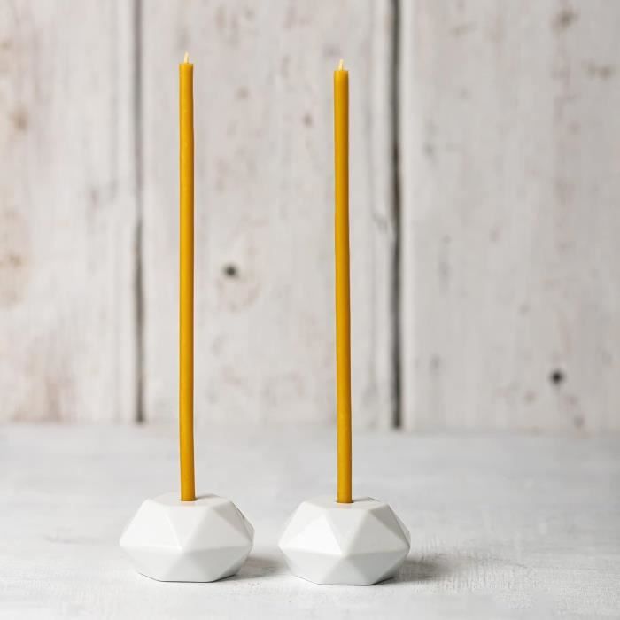 Lot De 10 Bougeoirs à Piquer Pour Bougies De L'Avent - Support Métal Noir, Hauteur 11 Cm