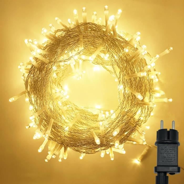 Guirlande Lumineuse LED 10m 100 LEDs - 8 Modes, Minuterie 6/18h, IP44 Étanche - Pour Noël, Jardin, Fête