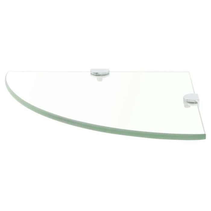 Étagère dangle murale en verre transparent 25 x 25 cm - MEY