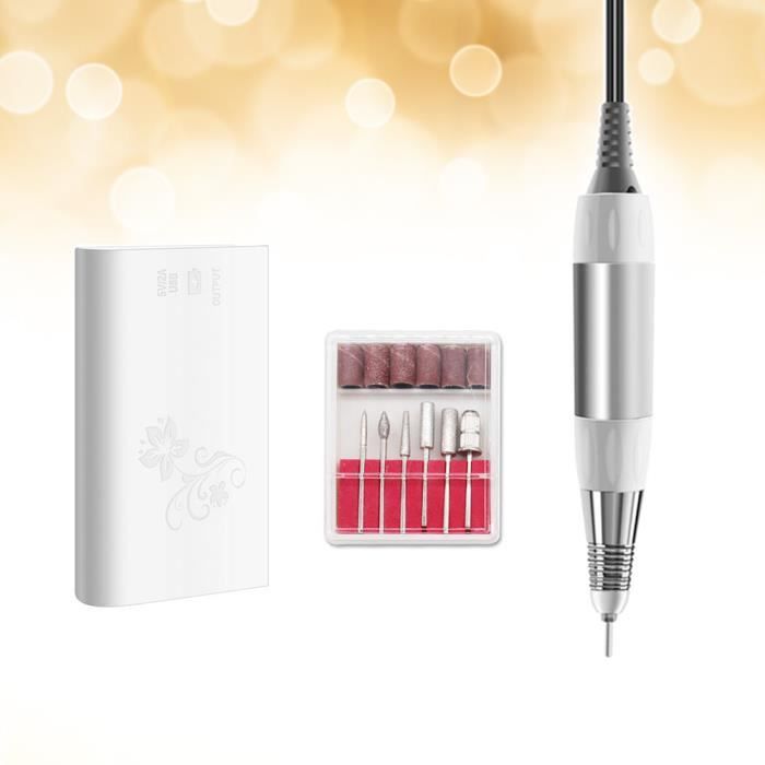Ponceuse électrique Manucure/pédicure Portable 9W USB - Set Complet Avec Accessoires