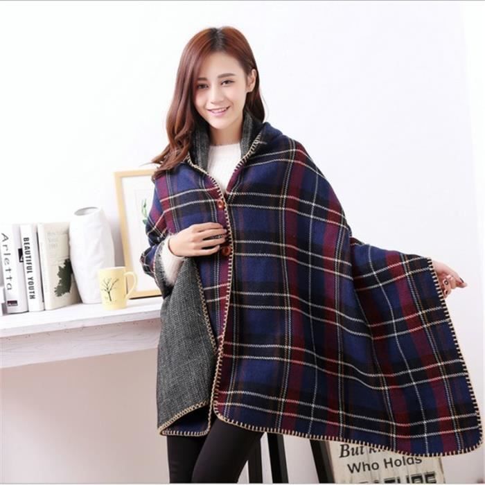Echarpe Femmes Couverture cape Cape Foulard Poncho Manteau cape capuche à de y7IYgb6vf