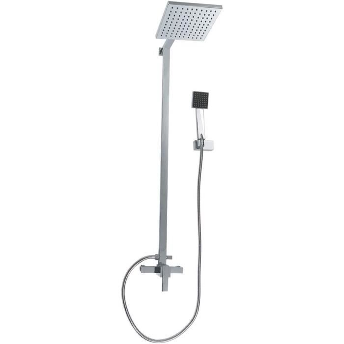 GOODONE-Pommeau De Douche à Effet Pluie Carré Moderne En Acier Inoxydable Grand Pommeau De