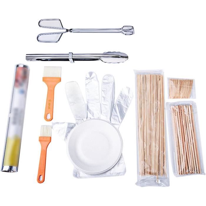 Kit Complet De 31 Ustensiles Barbecue En Acier Inoxydable - Inclut Thermomètre, Tapis, Boîte - Cadeau Idéal