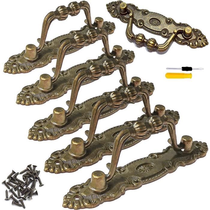 12Pcs 4 Poignées Boutons De Meuble Vintage Poignées De Commode Poignées De Tiroir De Commode