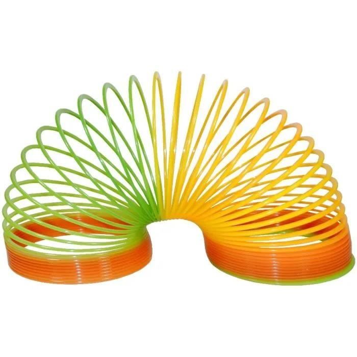 Ressort magique fluo 7 4 cm Jouet Plastique Arc en Ciel