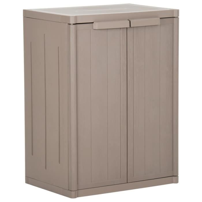 JILI* Moderne Armoire de rangement de jardin Marron 65x45x88 cm PP Rotin[1617]