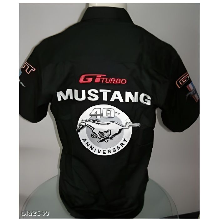 chemise ford mustang 40th anniversaire chemisette homme