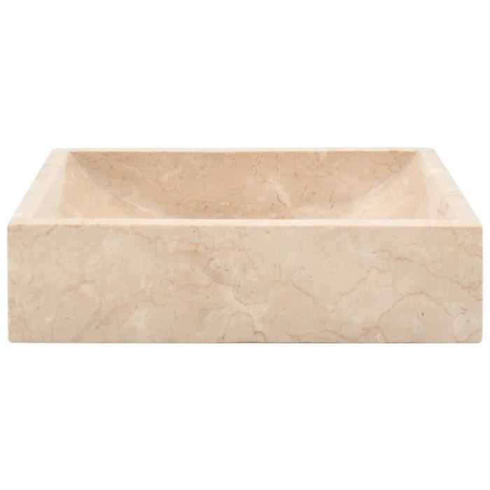 Evier de cuisine en marbre crème HOT Garden8937 - 45 x 30 x 12 cm