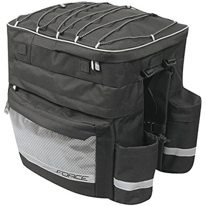 Sacoche de vélo - Force Mixte Cible - Noir - Système dattache cordon de serrage - Pour adulte