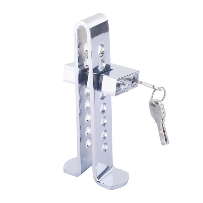 Antivol Pédale Voiture 8 Trous Acier Inox – Verrou Frein/Embrayage Universel Avec 3 Clés, Sécurité Antivol Puissante Pour Voitures, SUV, Camions