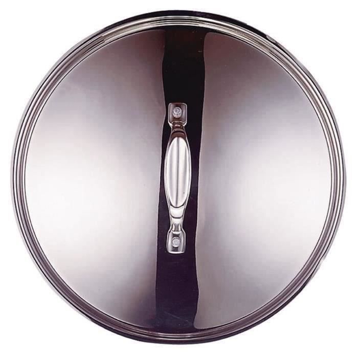 Couvercle en inox Chef - D: 20 cm