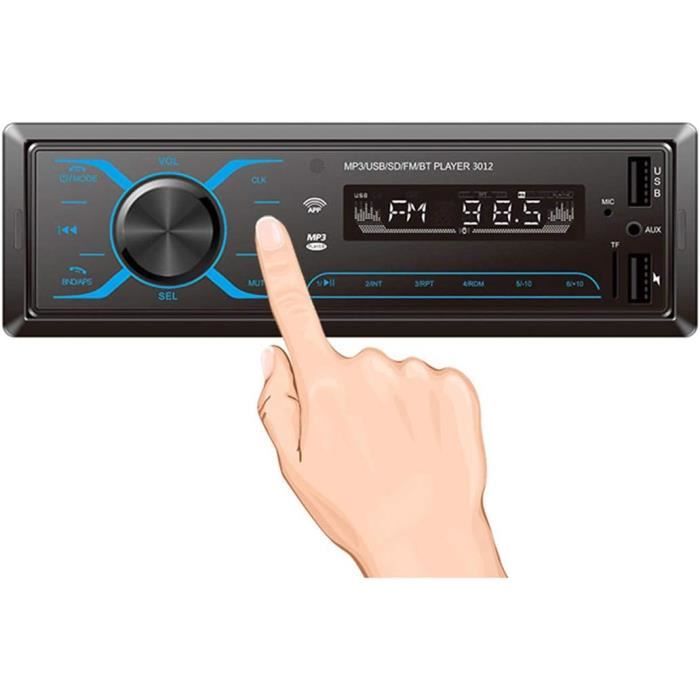 Autoradio Dab 1 Din Avec Bluetooth 5.0 / EQ Audio/Appel Bluetooth/Radio FM/Charge USB/éclairage