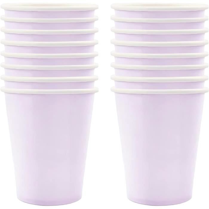 RAJDAL [260] Gobelets Carton Jetables Blanc 200 Ml Résistant Et Sans