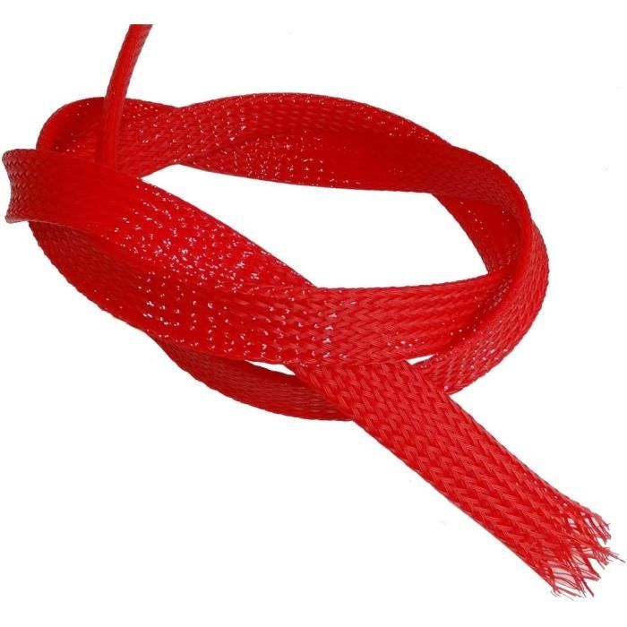 Gaine Tressée Thermorétractable Antidérapante - Pour Isolation Et Protection De Câbles, Matériau PE