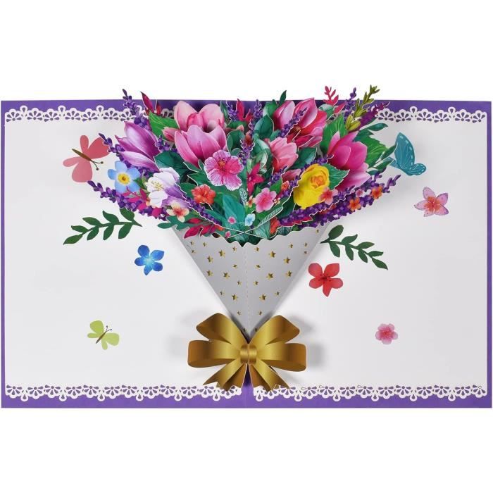 SHUZHENG Kit 6 Bouquets De Fleurs En Papier – Loisirs Créatifs – Cadeau DIY Fête Des Mères – Activité Manuelle Enfants