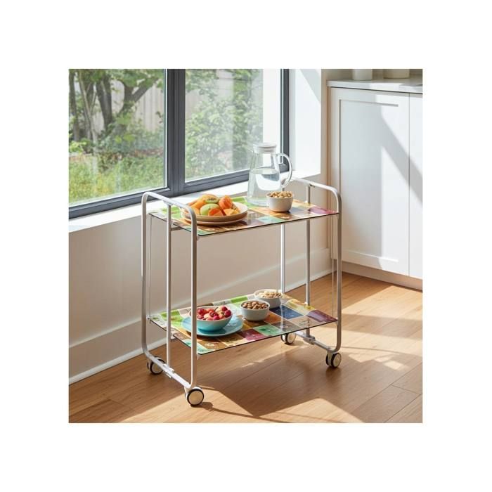 Desserte pliante BAUHAUS avec roulettes Structure grise 2 niveaux 4 positions DON HIERRO. 2020 Desserte pliante BAUHAUS avec roulettes Structure grise 2 niveaux 4 positions DON HIERRO. 2020