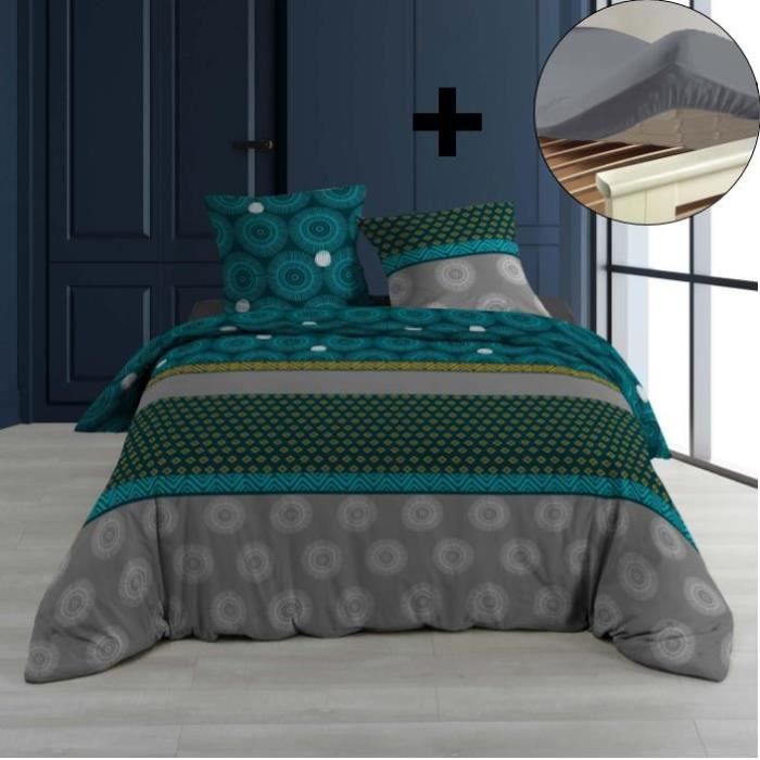Housse De Couette 220x240 Ciel étoilé – Parure 3 Pièces – Microfibre – Linfye
