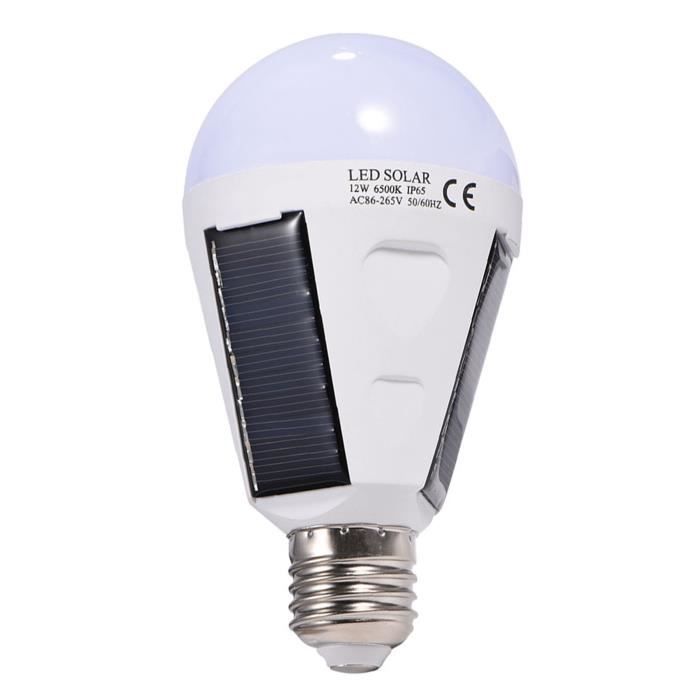 Lampe ampoule solaire extérieure rechargeable - 1.2 W