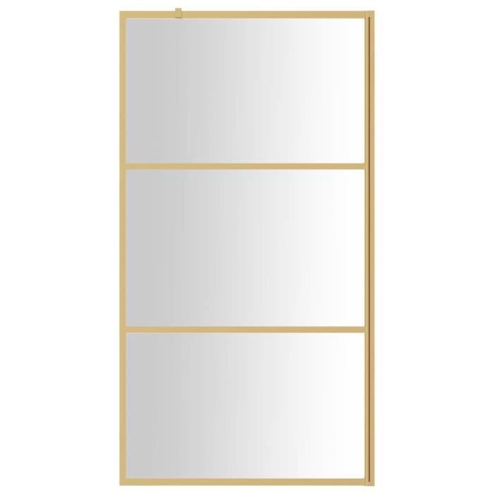 VidaXL Paroi de douche à l'italienne à verre ESG Noir 80x195 cm - Bricolage