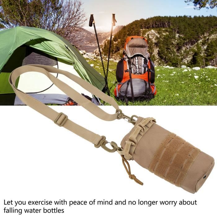 DURANTEY Pochette Tactique Bouteille D'Eau Molle Étanche - Sangle Réglable - Randonnée Camping
