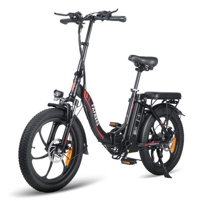 velo electrique Pliable Fafrees FF20 Polar 20 pouces Autonomie 80km Amortisseur avant VTC Fat bike Batterie 48V20.8Ah Noir