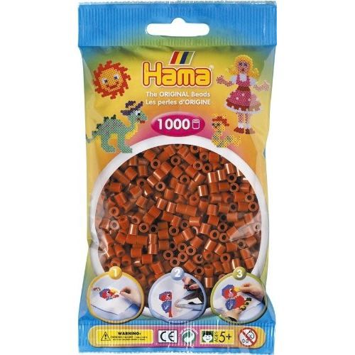 Perles Hama - Sachet de 1000 perles midi marron rouge - Pour enfant à partir de 5 ans