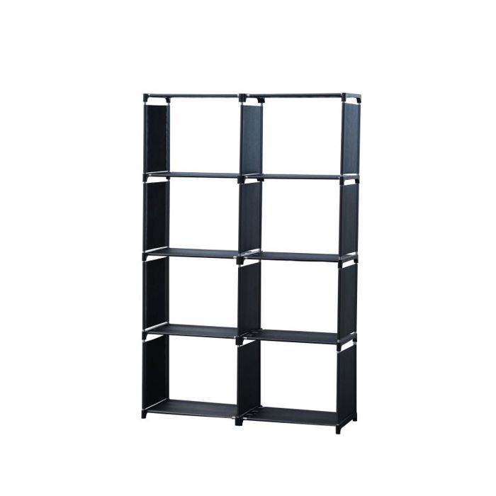 Etagère de rangement - Herzberg - HG03626-BLK - 8 niveaux - Noir - 125 cm de hauteur