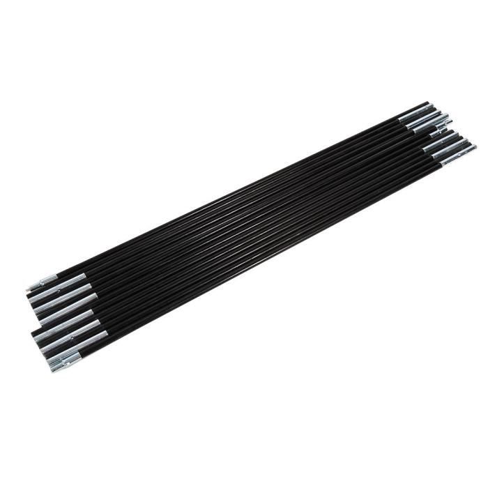 Tige De Soutien De Tente En Fibre De Verre – 2 Barres De 6 Segments, 330 Cm, Pour Camping 1-2 Personnes