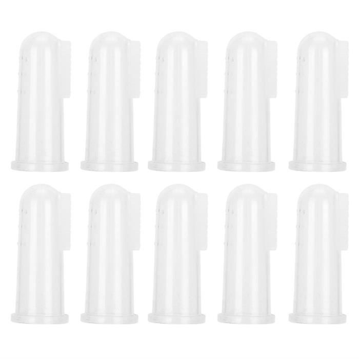 Comparer les prix de Hililand Brosse à dents pour animaux de compagnie Brosse à Dents de Doigt d'Animaux de Compagnie Chat Chien Outil de Nettoyage des