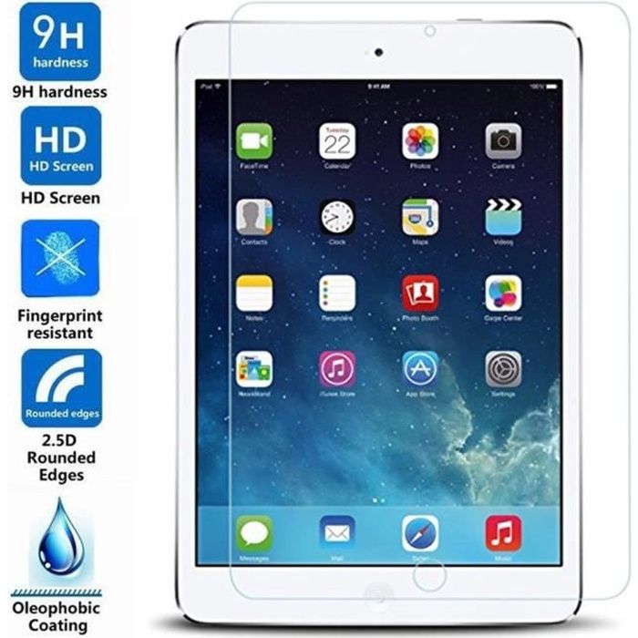 Whioltl Lot De 2 Films Protection Écran Verre Trempé Pour IPad Air 1/2, IPad Pro 9.7, IPad 9.7 (2017/2018) – 9H Anti-Rayures HD Clair