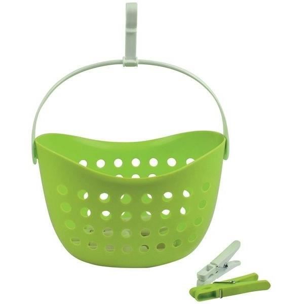 Panier avec 20 pinces à linge recyclées - LAGUELLE