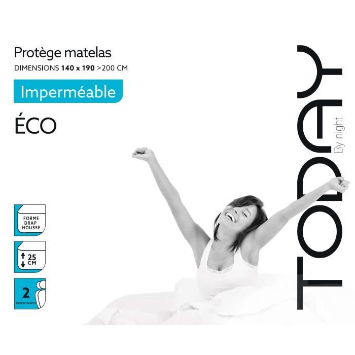 TODAY Protège Matelas / Alèse Imperméable Eco 140x190/200cm - 100% Polyester TODAY