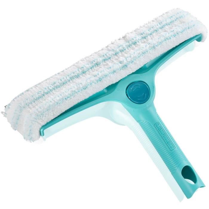Lave-vitres 4-en-1 avec molleton microfibres Leifheit 51320 raclette vitre 32cm avec fonction de nettoyage brevetée du cadre