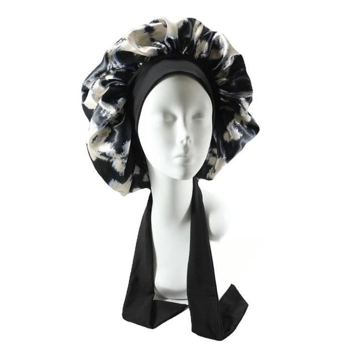 2 Bonnets De Nuit En Satin - Double Face, Pour Cheveux - Élastique Ajustable - Dames Et Filles