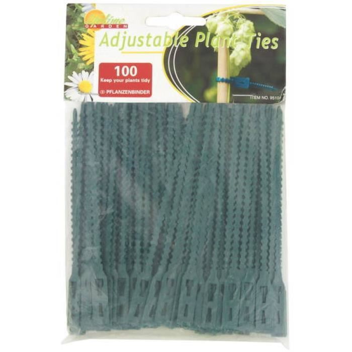 Lot De 100 Attaches Torsadées Réglables Et Réutilisables Pour