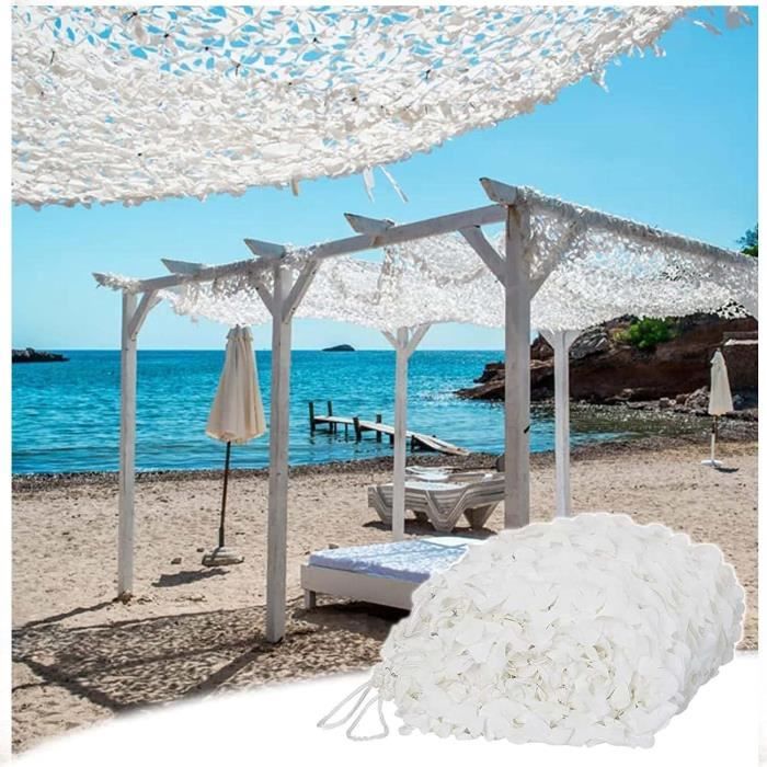 Filet D'ombrage Extérieur 70% - 3x4m Blanc - Respirant, Avec œillets - Pour Serre, Pergola, Jardin