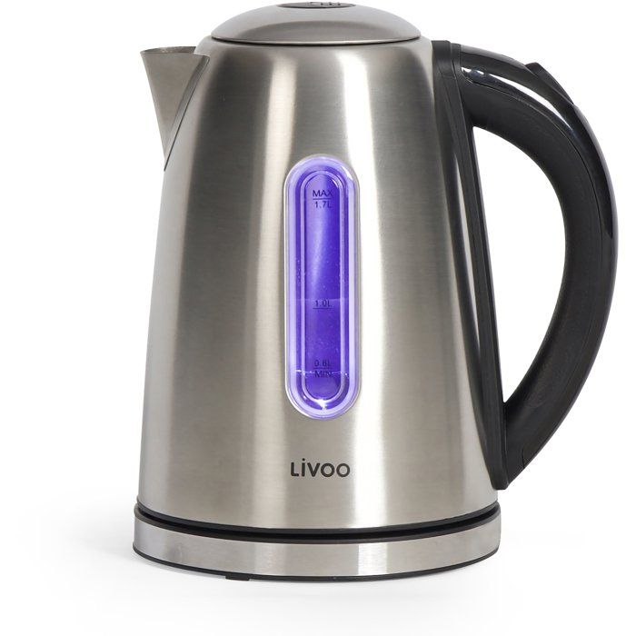 Bouilloire - LIVOO - DOD195 - 2200 W - 17 L - Socle 360° - Acier inoxydable