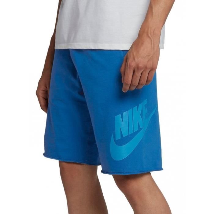 Short Nike Sportswear Swoosh Sweat bleu/blanc - Boutique football