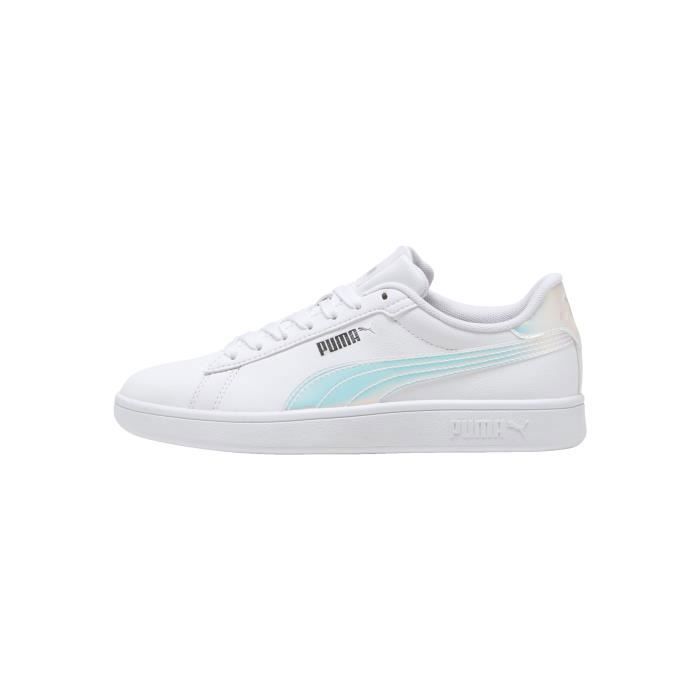 Puma Basket Basse à Lacets Puma Junior Smash 30 Holo - Blanc Mauve Mist