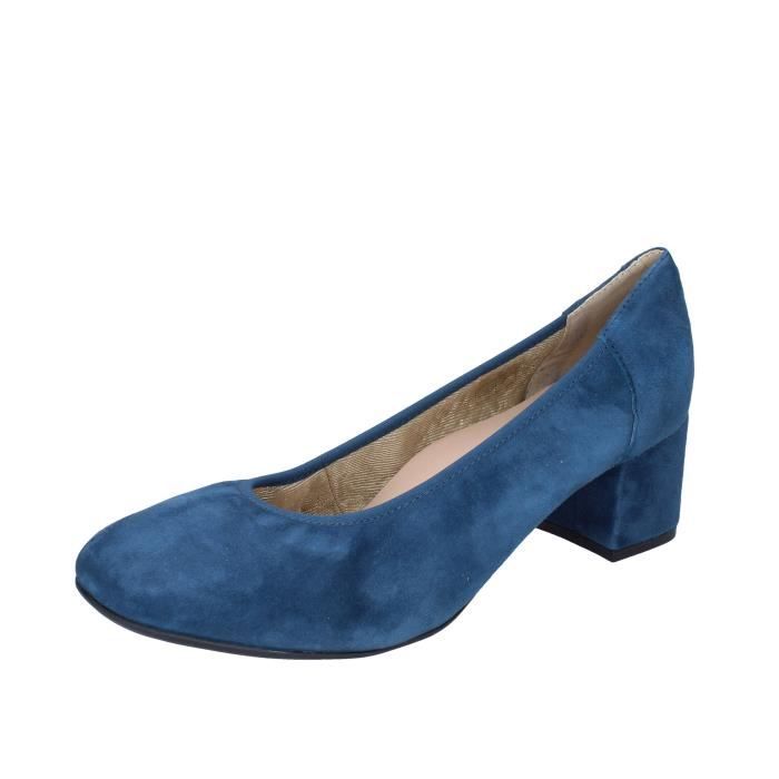 escarpin bleu femme
