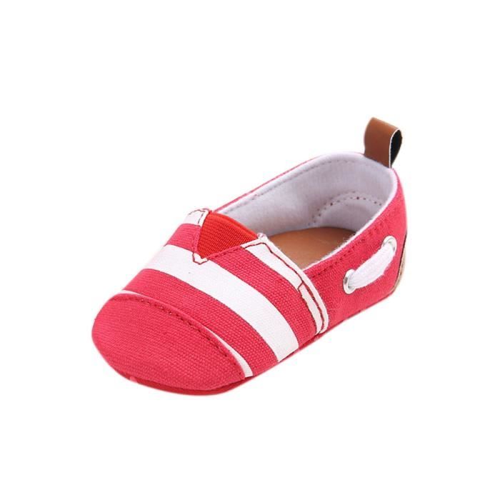 Chaussure En Toile Bebe Fille Ou Garcon Avec Baskets Antiderapantes Et Semelle Souple Rouge Rouge Cdiscount Chaussures