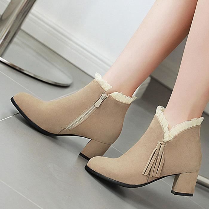 chaussure talon carre blanche