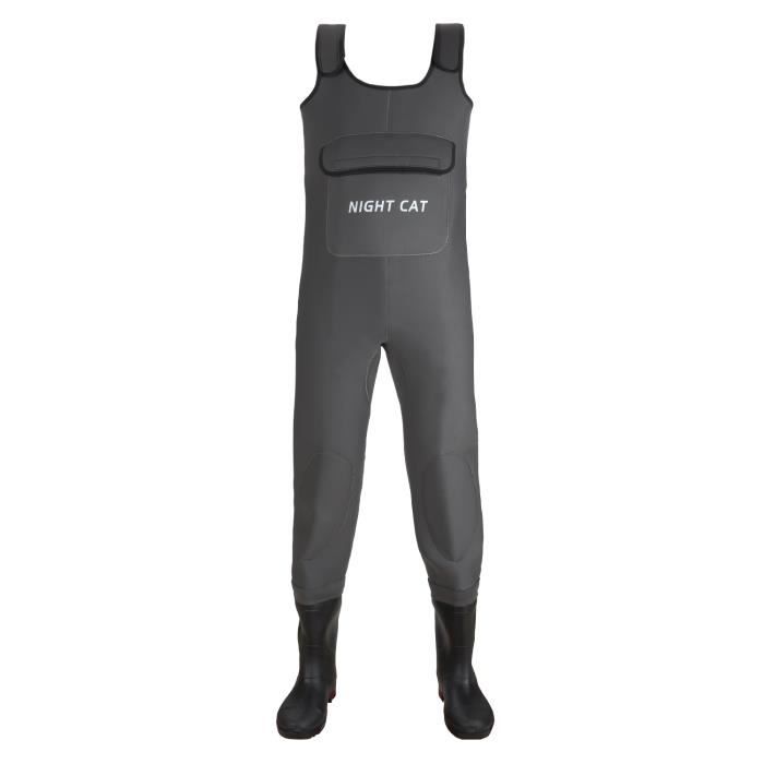Night Cat Waders Pêche Enfants: Cuissardes Peche Garçons Imperméable Respirant Avec PVC Bottes