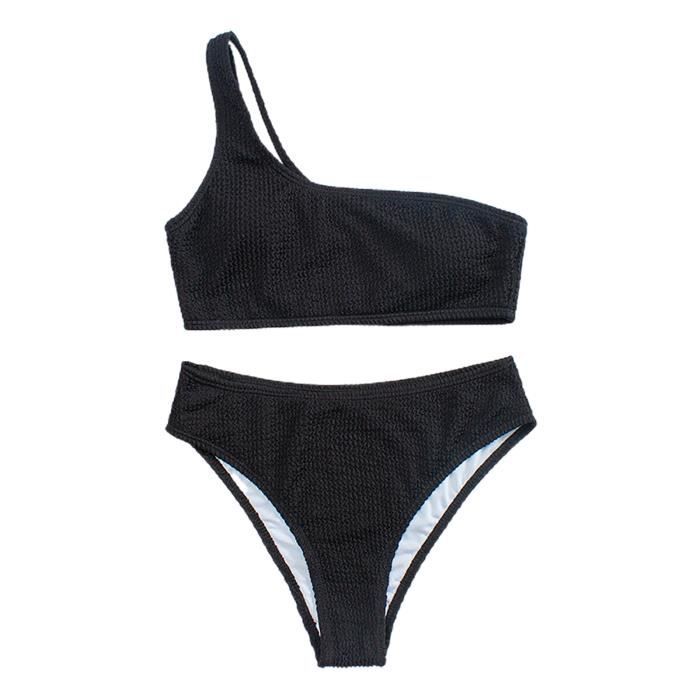 Bikini Taille Haute Sculptant Femme - Haut Triangle Et Bas Gainant, Maillot élégant Pour Plage