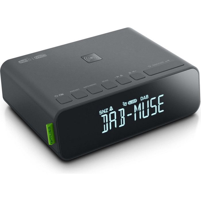 Radio-réveil MUSE M175DBI - Noir - Double alarme - Bluetooth - NFC