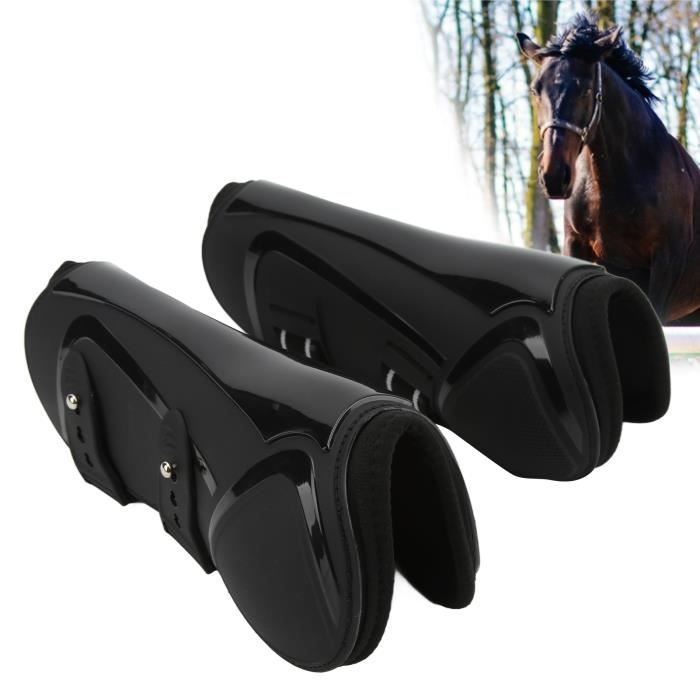 Lot De 2 Bottes De Glace Pour Chevaux – 43x43 Cm Thérapie Froid Complet Jambe, Gel 24 Poches, Sangles Réglables, Noir/Vert