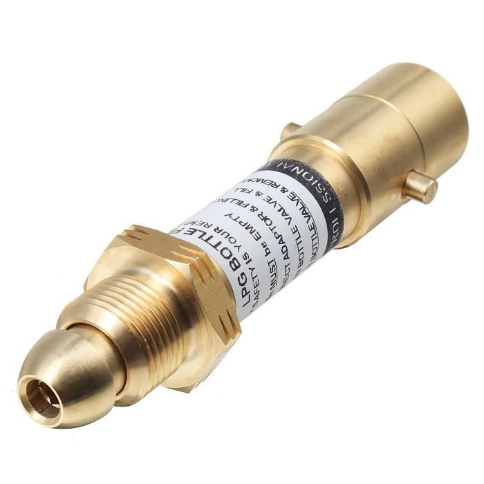 Lixada Adaptateur de Bouteille de Butane T/ête de Cartouche de Gaz Adaptateur de Conversion Buse Type de Dentr/ée Type /à Vis Sortie de Valve en Lindal