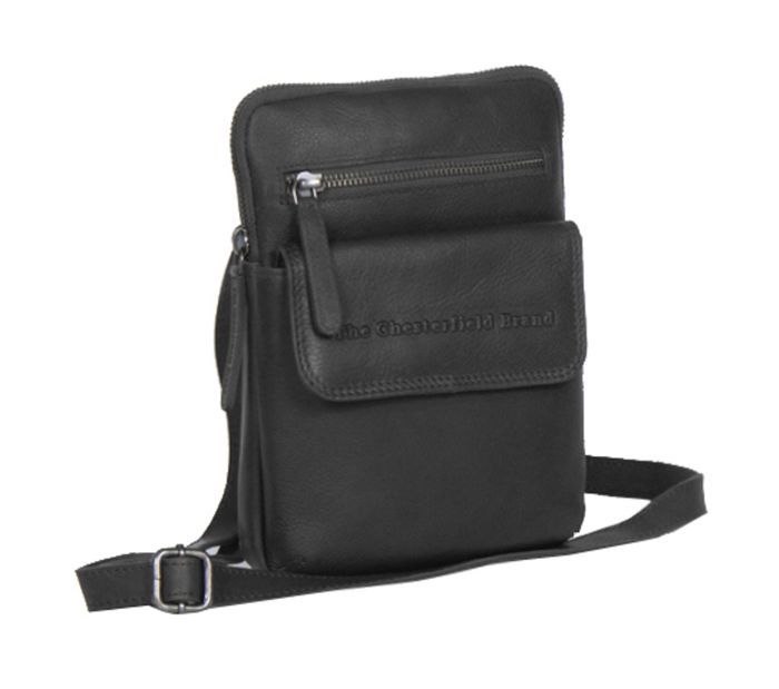 Sac Bandoulière En Cuir Tivra The Chesterfield Brand - Noir - Neuf étiqueté