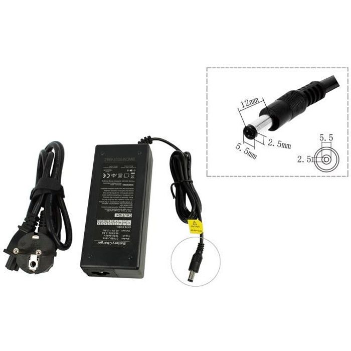 Chargeur 36V 2A pour Wispeed T855 T850 E-Scooter